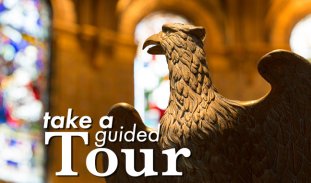 Take a guided tour, with an image the eagle lectern inside Trinity Church Boston