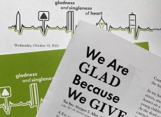 Preview of 2023 stewardship mailing papers and pledge card in avocado green, black, and white. 