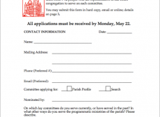 The first page of the application form.